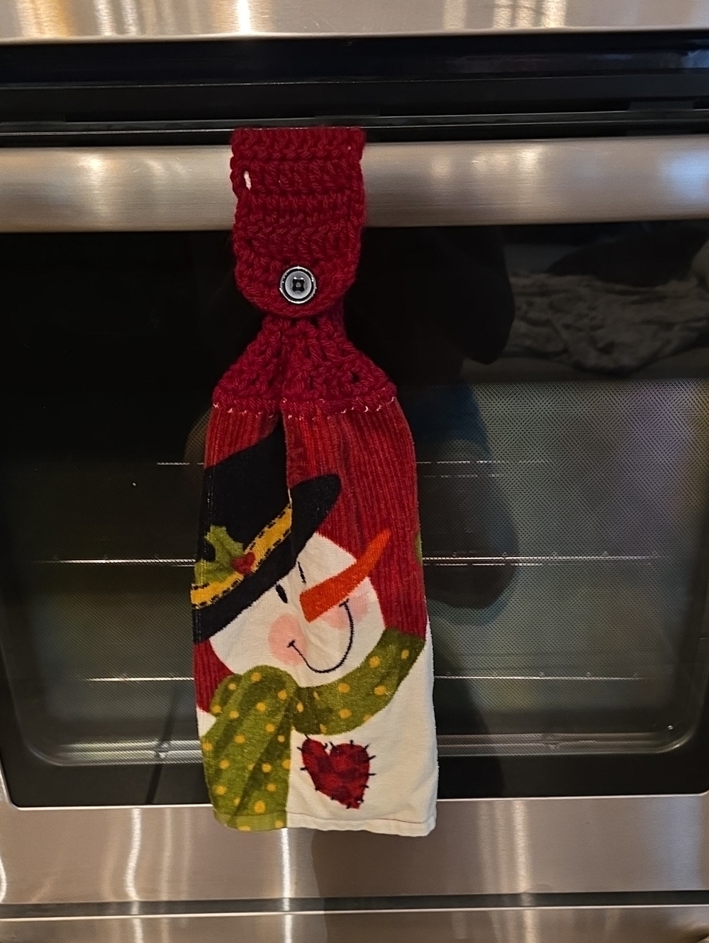 Handmade Hanging Hand Towel - Snowman